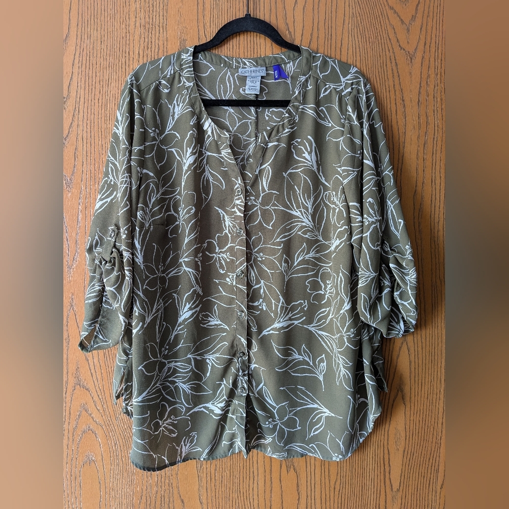 Catherine's Green Button Up Blouse | 18/20WP